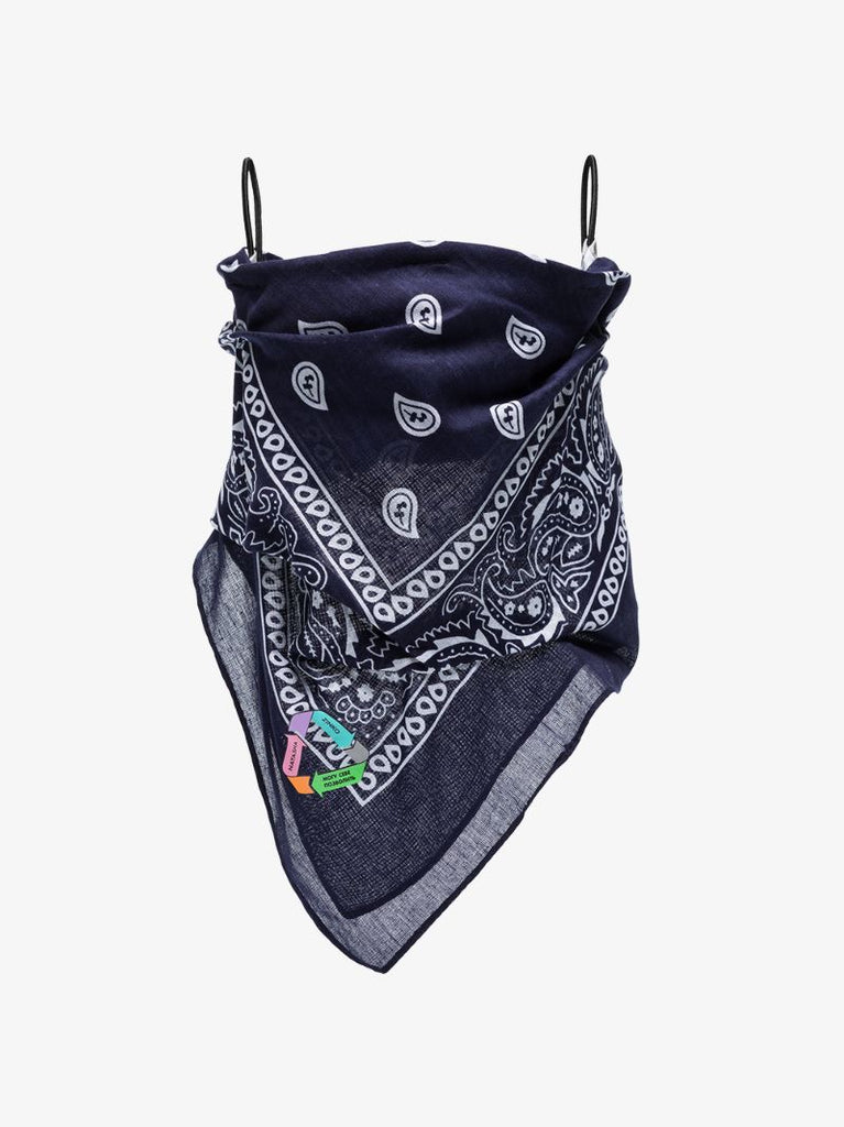 Blue Bandana Print Face Mask