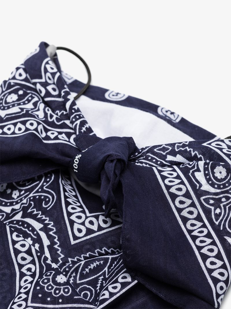 Blue Bandana Print Face Mask