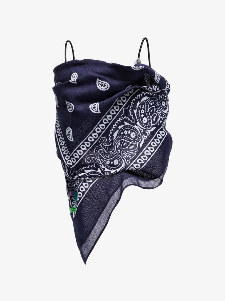 Blue Bandana Print Face Mask