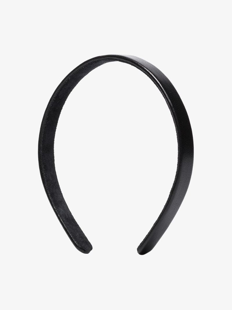 Black Leon Leather Headband