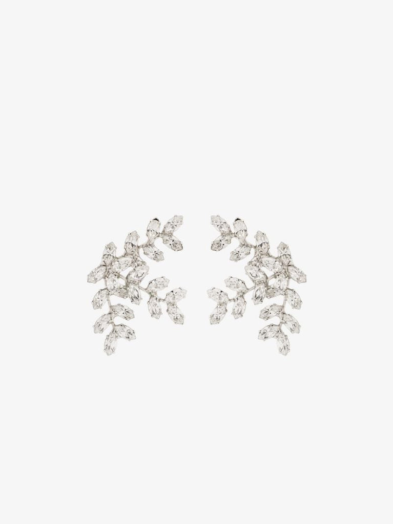 Silver Tone Viniette Crystal Earrings