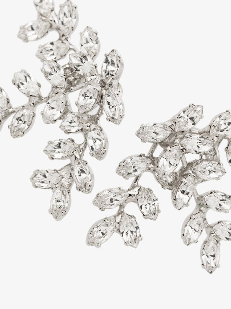 Silver Tone Viniette Crystal Earrings