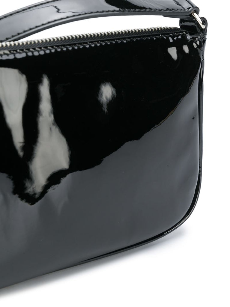 Black Rachel Patent Leather Shoulder Bag