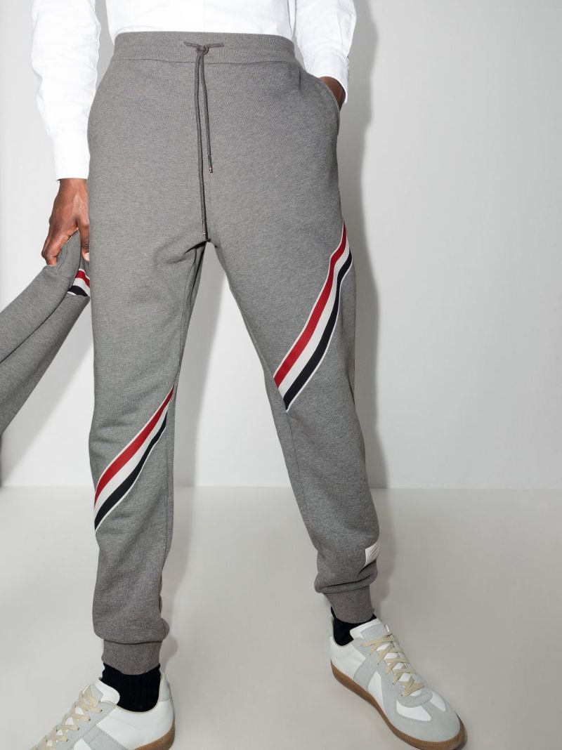 Logo Stripe Cotton Track Pants