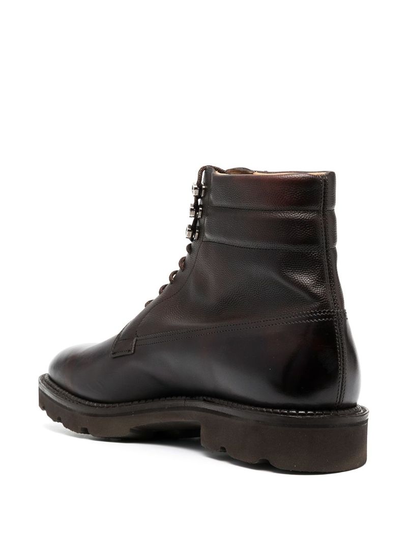 Brown Alder Lace-up Leather Boots