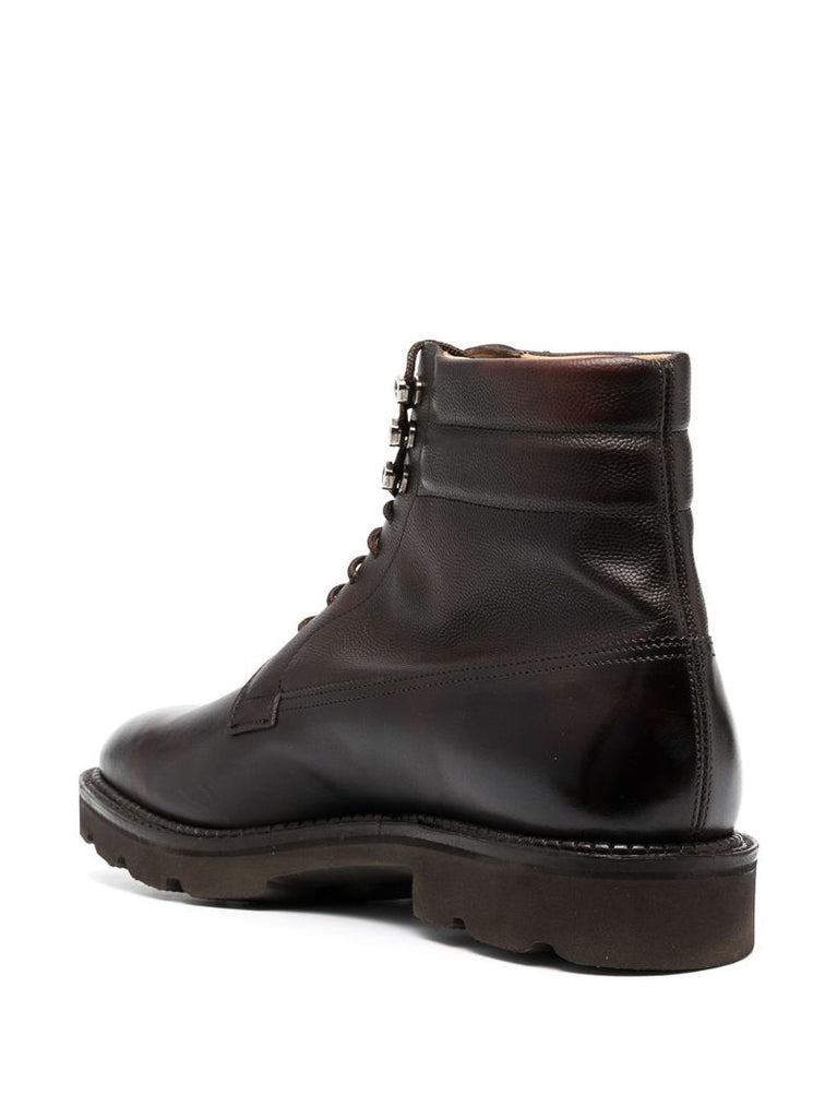 Brown Alder Lace-up Leather Boots
