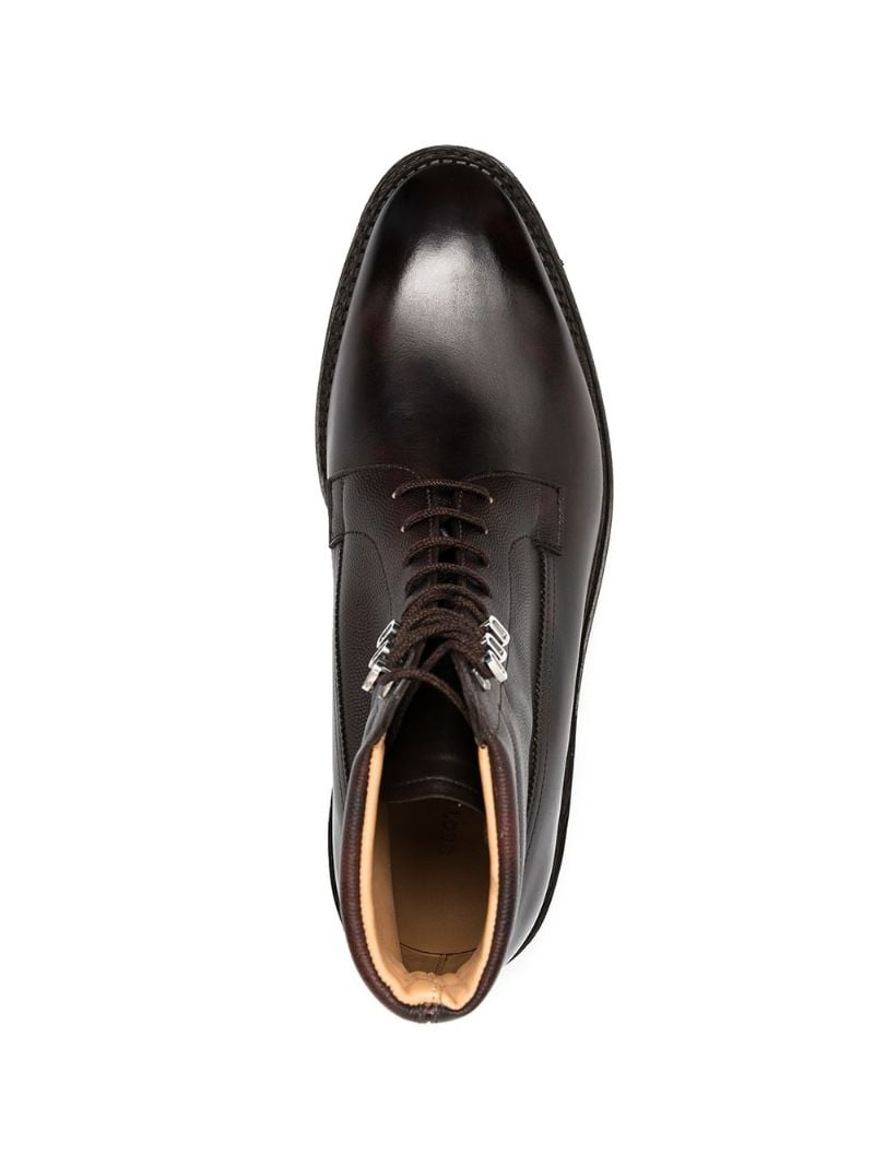 Brown Alder Lace-up Leather Boots