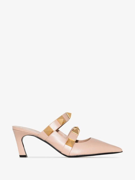 Neutral 65 Roman Stud Leather Mules