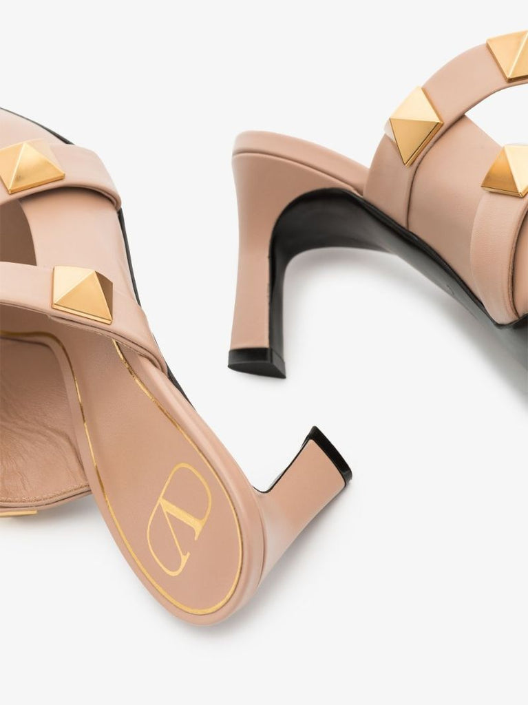 Neutral 65 Roman Stud Leather Mules