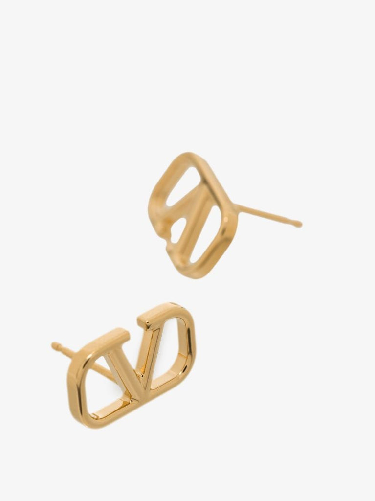 Gold-tone Vlogo Stud Earrings