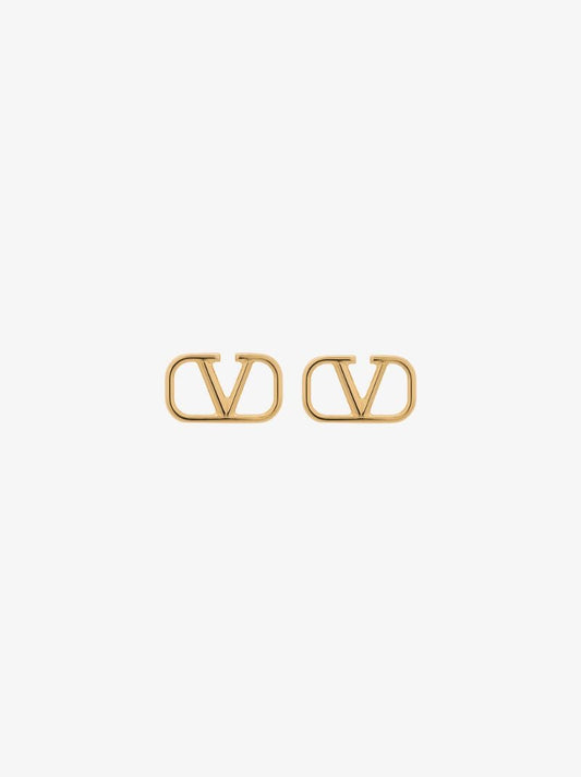 Gold-tone Vlogo Stud Earrings