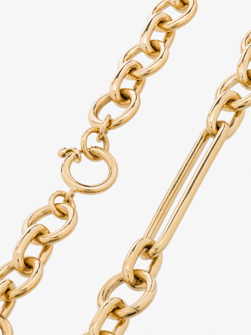 18k Yellow Gold Oversized Mixed Clip Chain Necklace