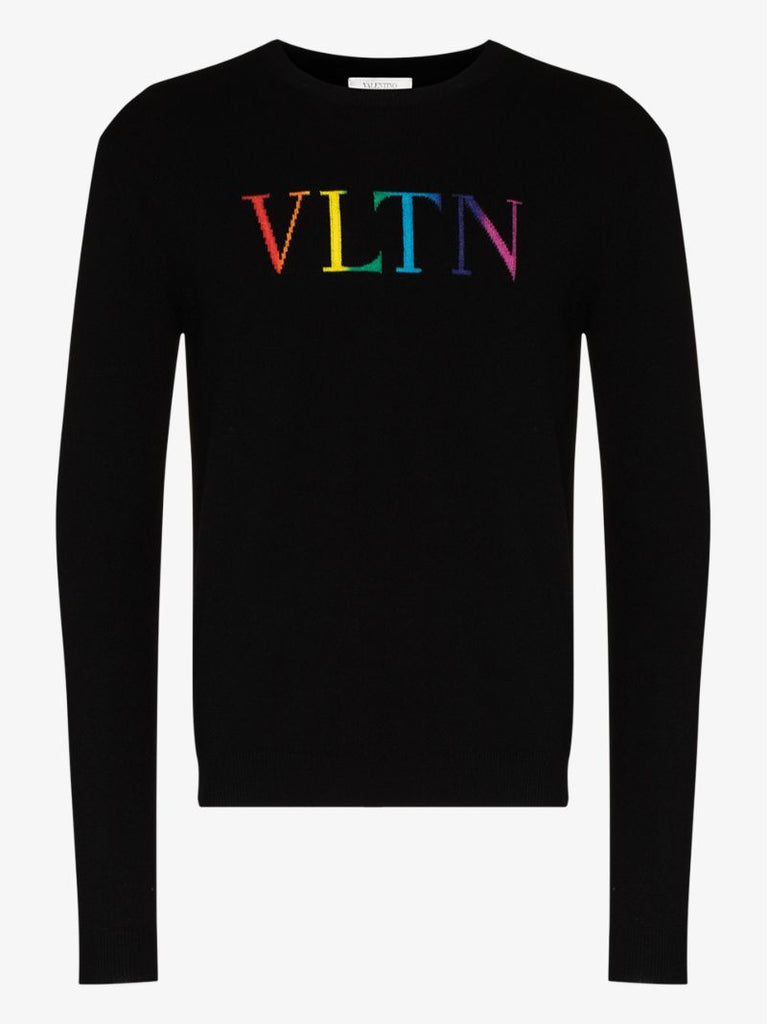 Vltn Logo Intarsia Sweater
