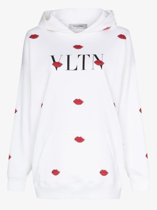 Vltn Lips Print Hoodie