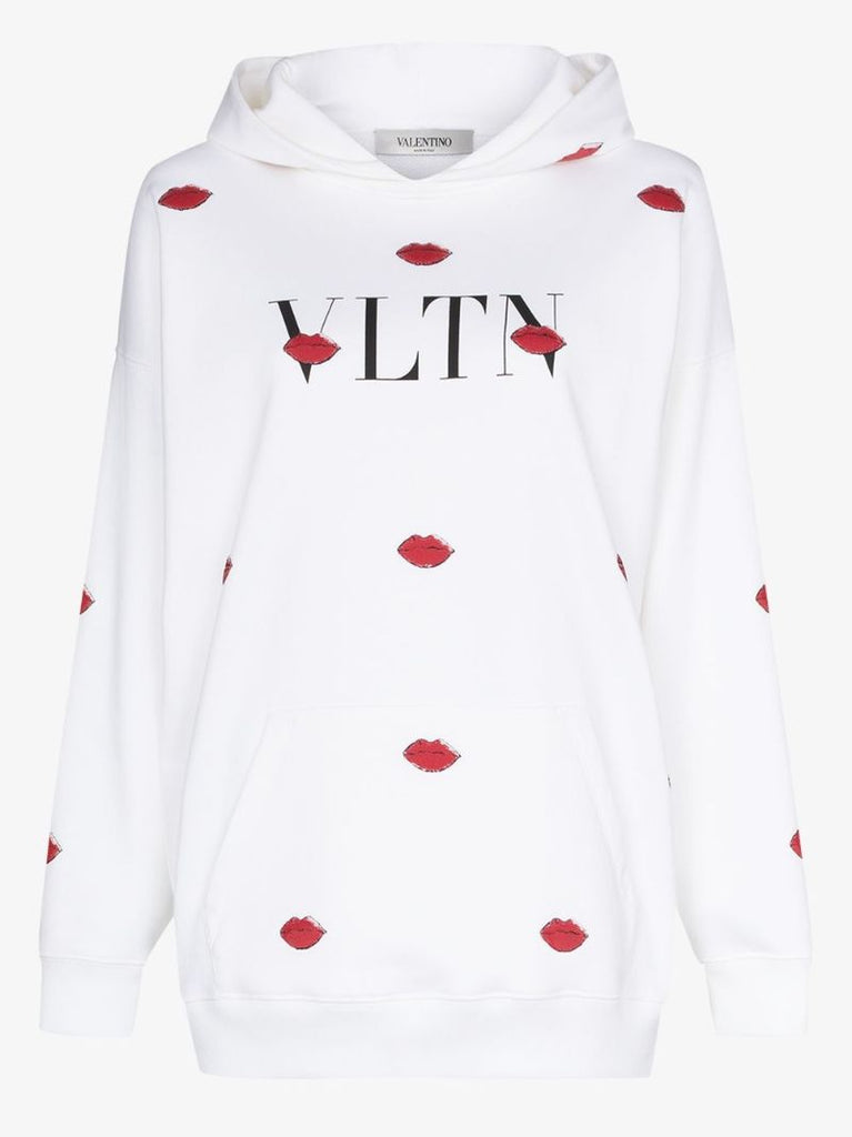 Vltn Lips Print Hoodie