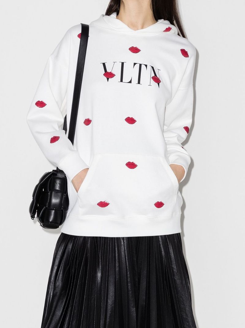 Vltn Lips Print Hoodie