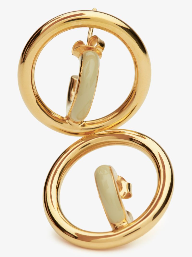 Gold-plated Saturn Blow Earrings