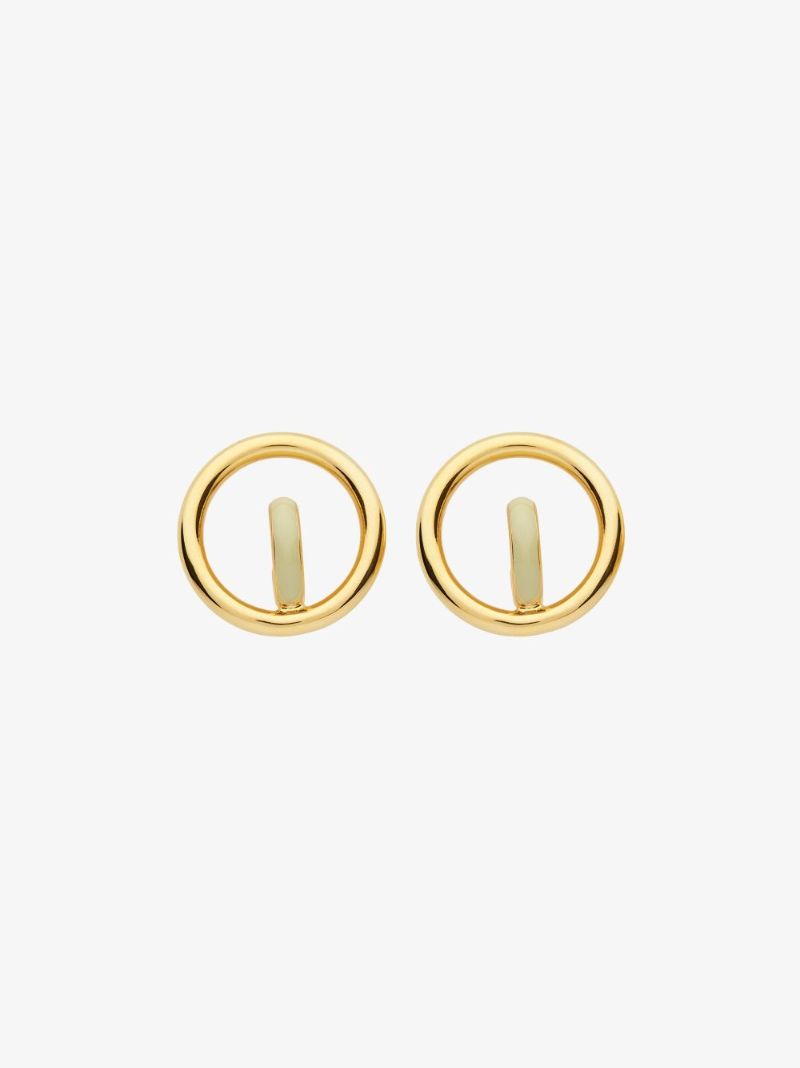 Gold-plated Saturn Blow Earrings