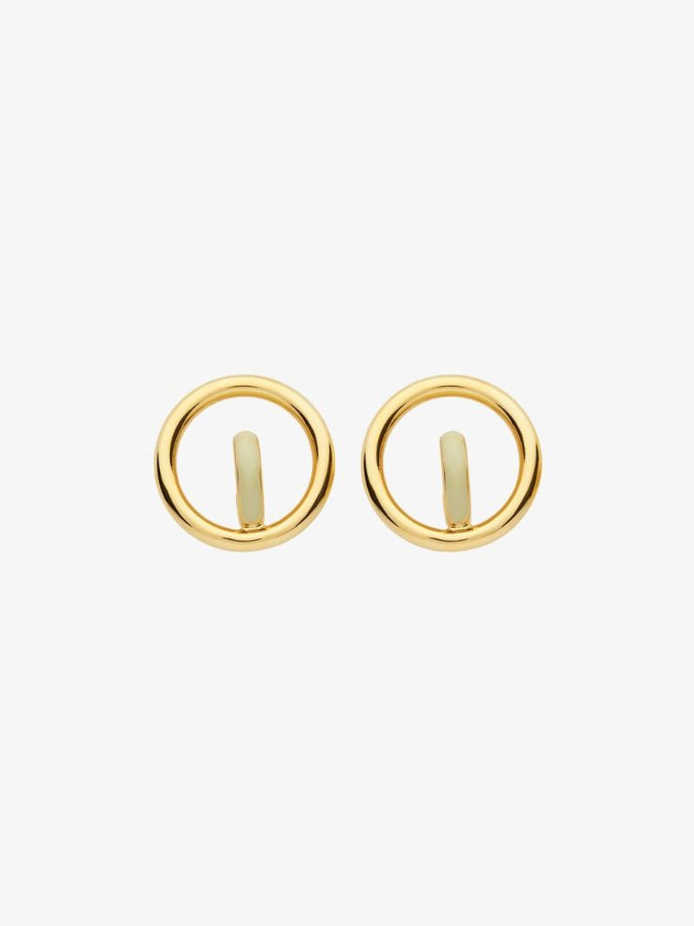 Gold-plated Saturn Blow Earrings