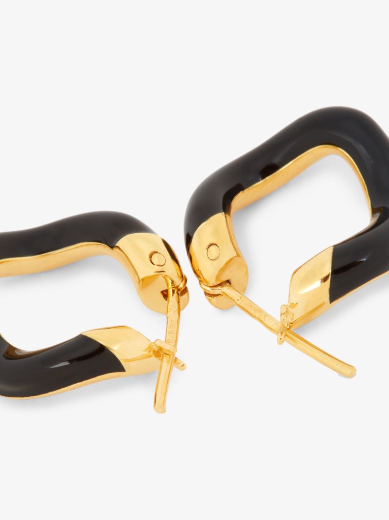 Gold Vermeil Wave Hoop Earrings