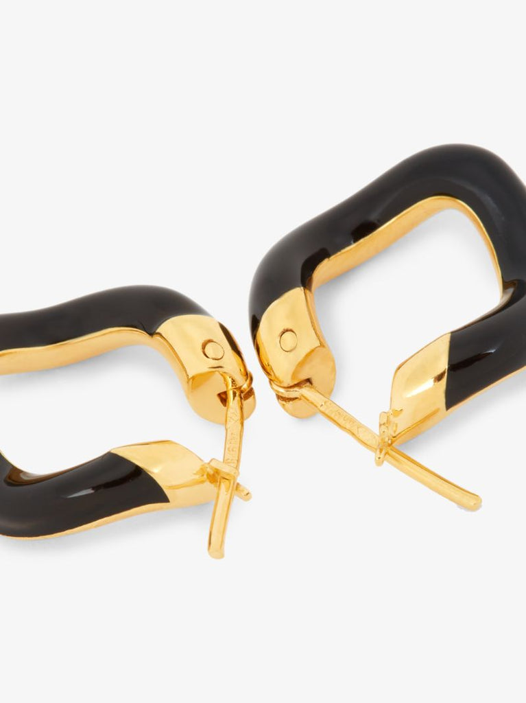 Gold Vermeil Wave Hoop Earrings