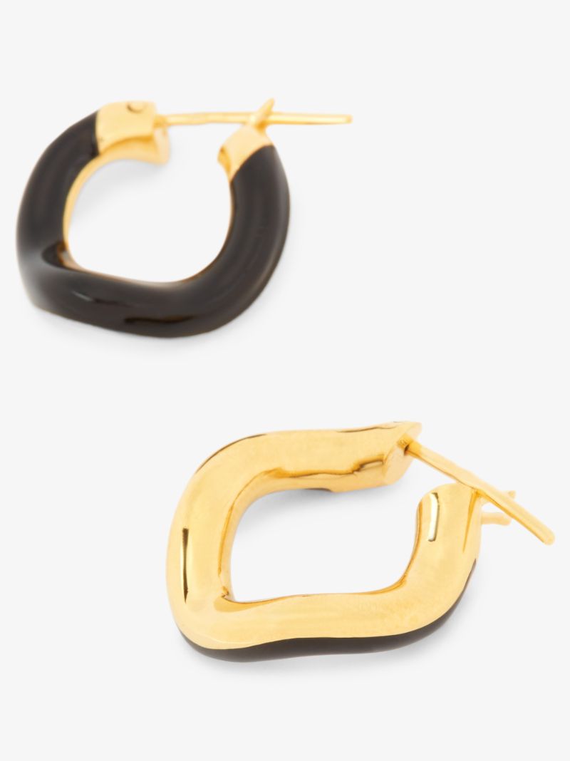 Gold Vermeil Wave Hoop Earrings
