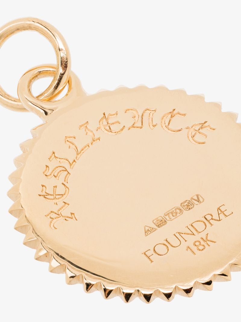 18k Yellow Gold Resilience Baby Diamond Medallion Charm