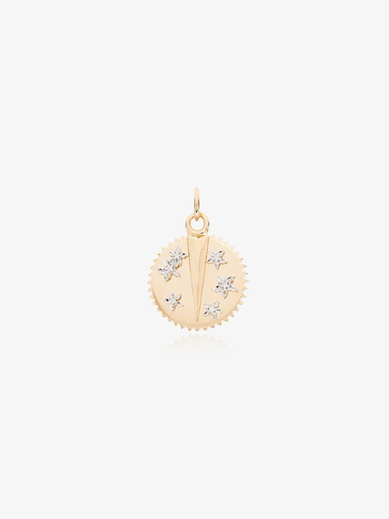 18k Yellow Gold Resilience Baby Diamond Medallion Charm