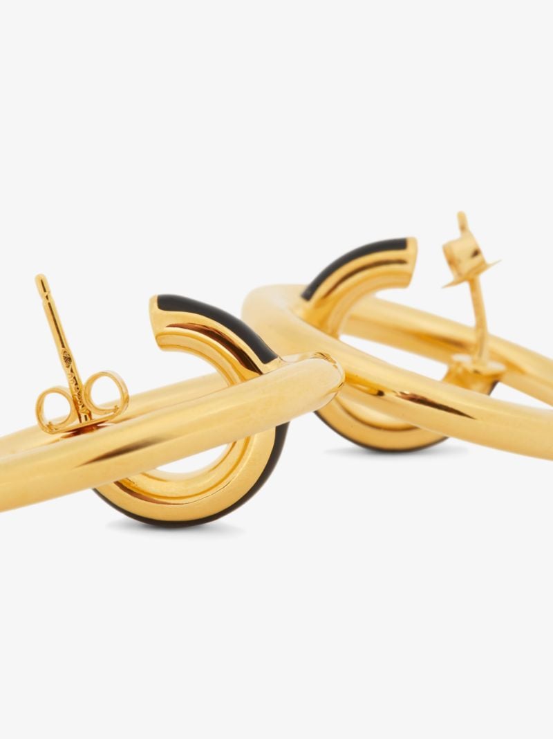 Gold Vermeil Saturn Blow Hoop Earrings