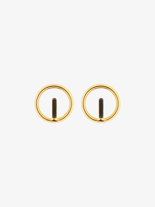 Gold Vermeil Saturn Blow Hoop Earrings