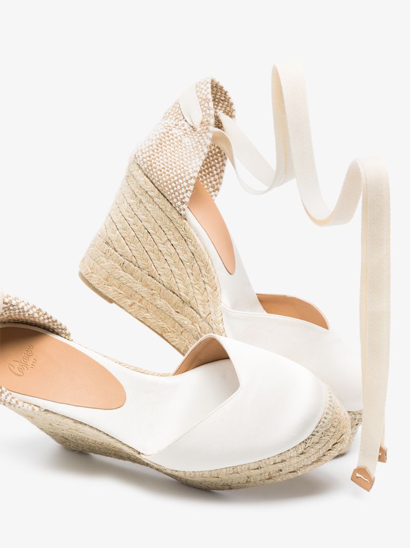 White Chiara 80 Wedge Espadrilles