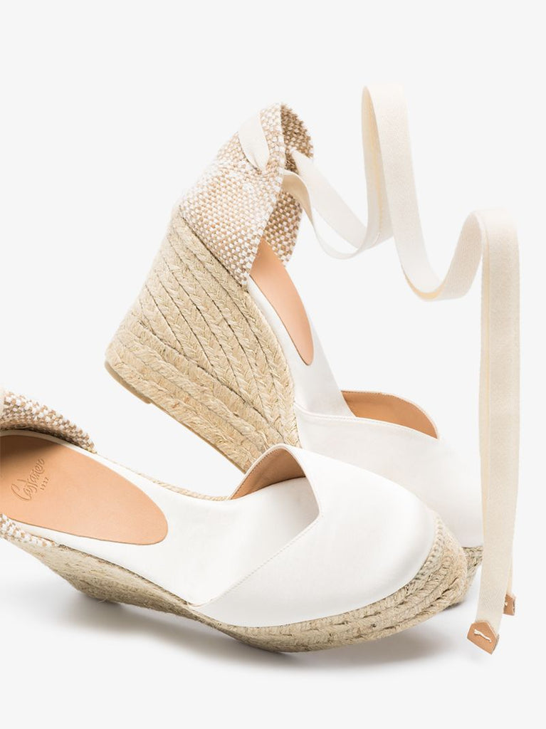 White Chiara 80 Wedge Espadrilles