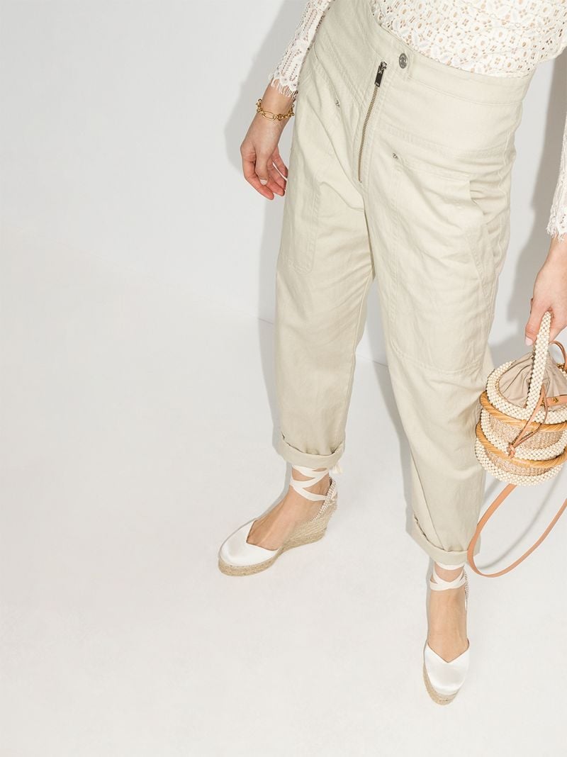 White Chiara 80 Wedge Espadrilles