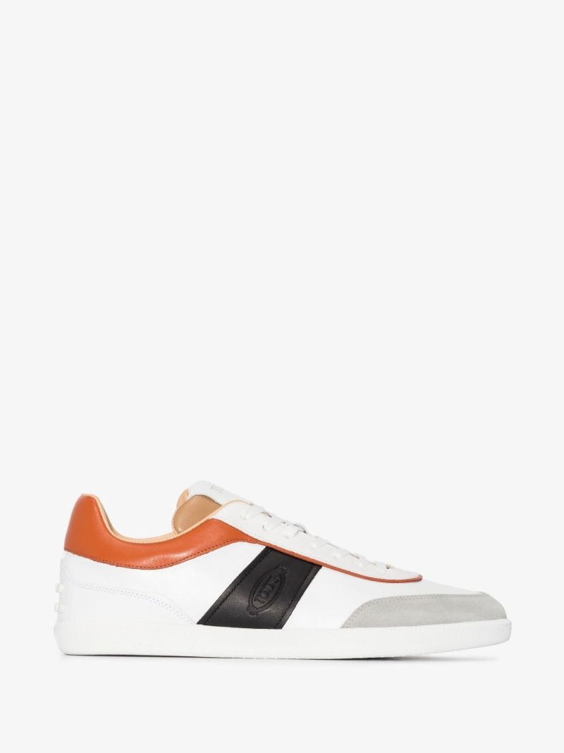 White Tabs Low Top Leather Sneakers