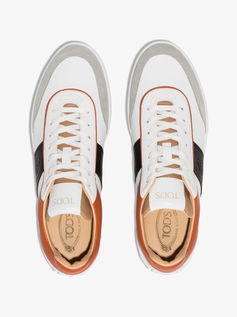 White Tabs Low Top Leather Sneakers