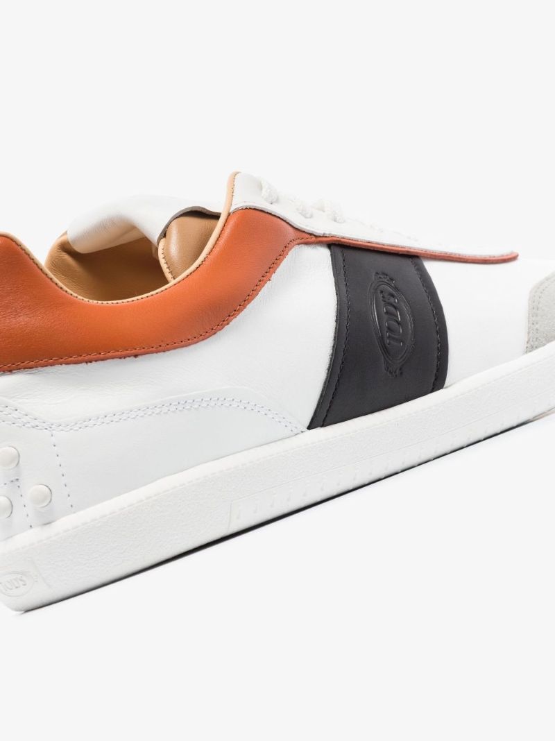 White Tabs Low Top Leather Sneakers