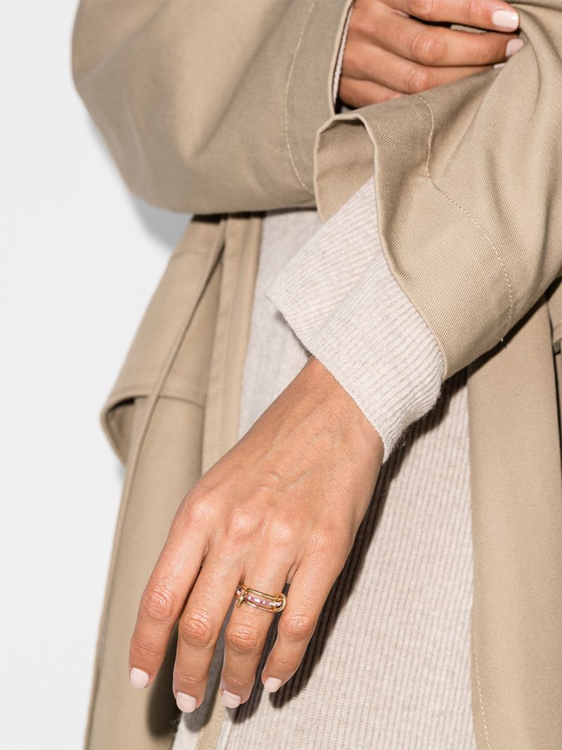 18k Rose Gold Petunia Ruby and Sapphire Ring