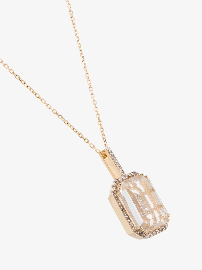 14k Yellow Gold Q Initial Diamond Necklace