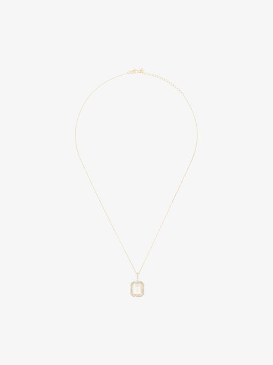 14k Yellow Gold T Initial Diamond Necklace