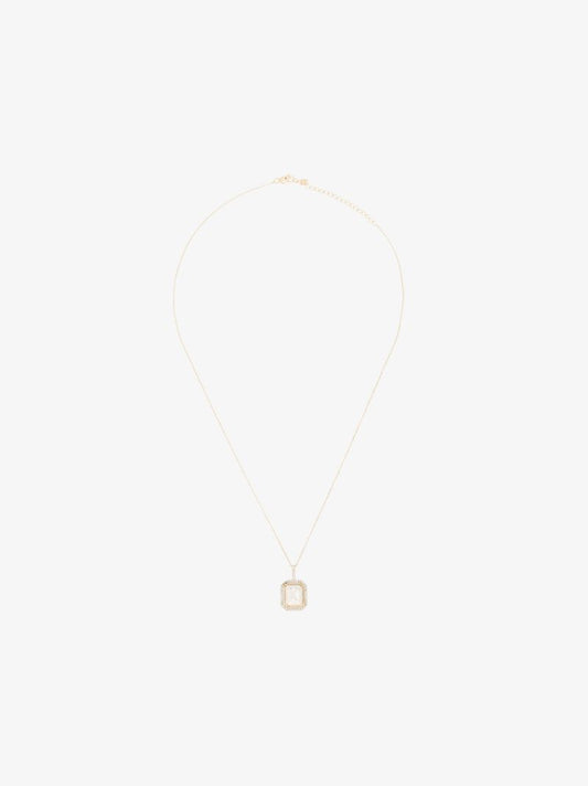 14k Yellow Gold K Initial Diamond Necklace