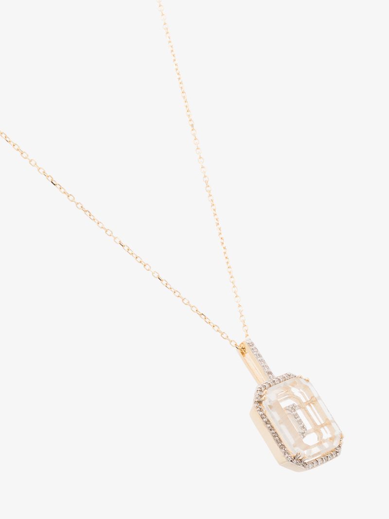 14k Yellow Gold J Initial Diamond Necklace