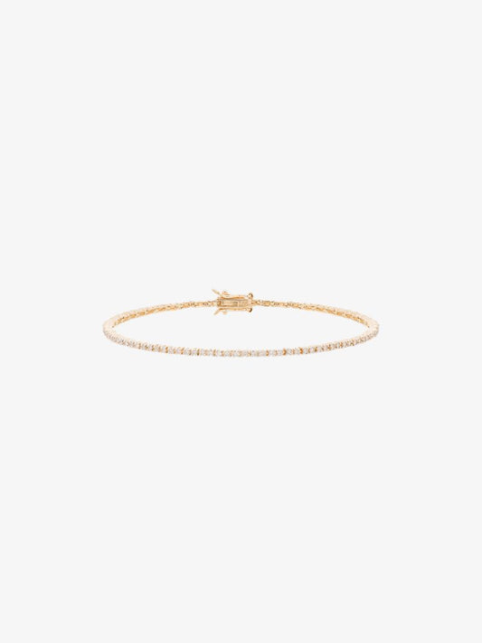 14k Yellow Gold Diamond Tennis Bracelet