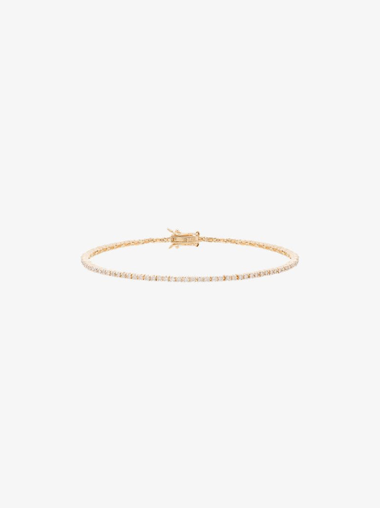 14k Yellow Gold Diamond Tennis Bracelet