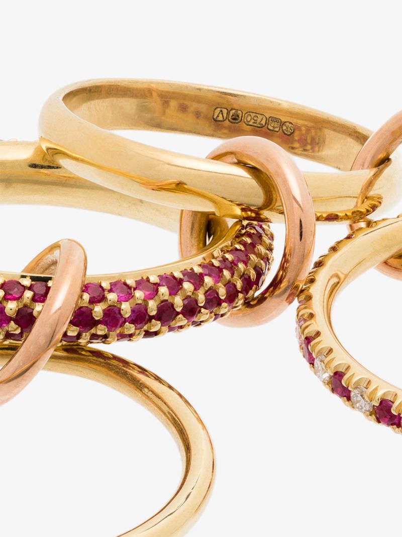 18k Yellow Gold Vega Ruby and Sapphire Ring