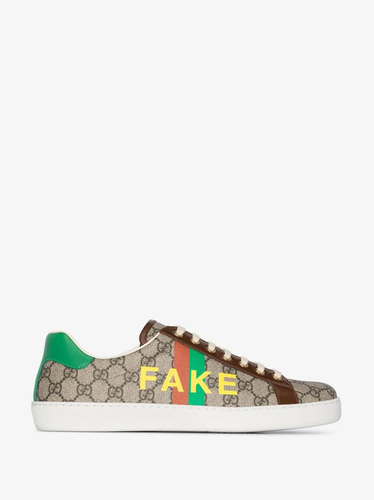 Brown Fake/not Ace Gg Supreme Sneakers