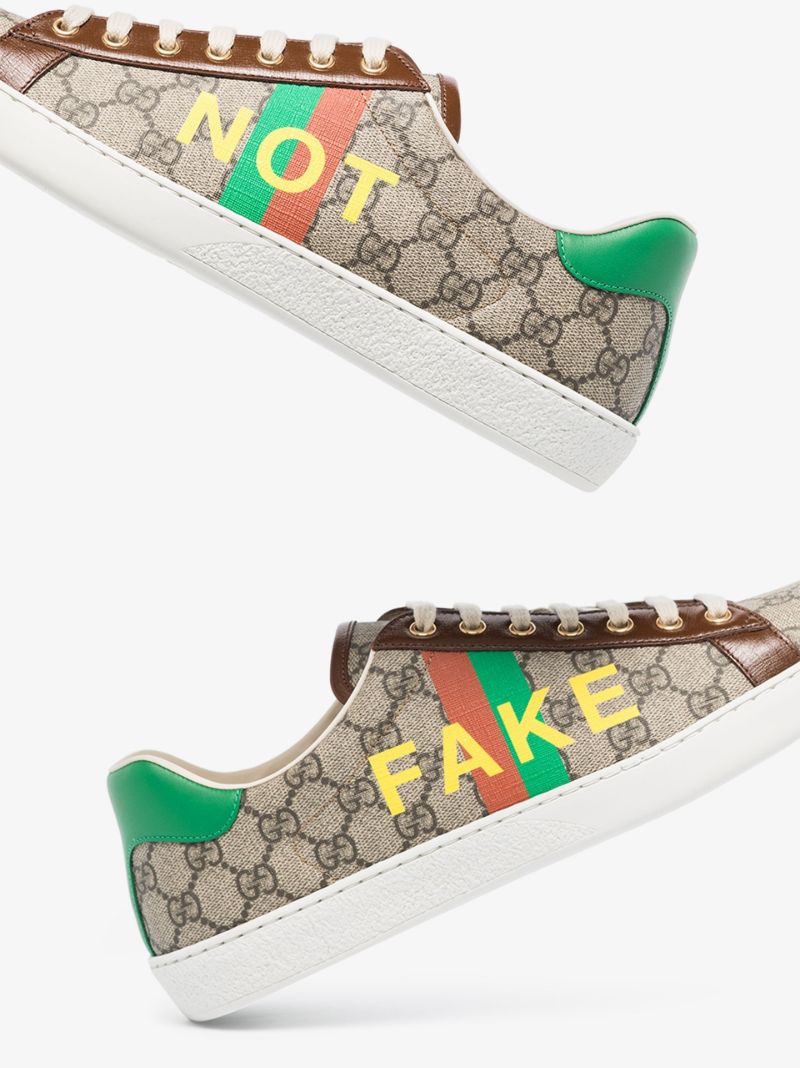 Brown Fake/not Ace Gg Supreme Sneakers