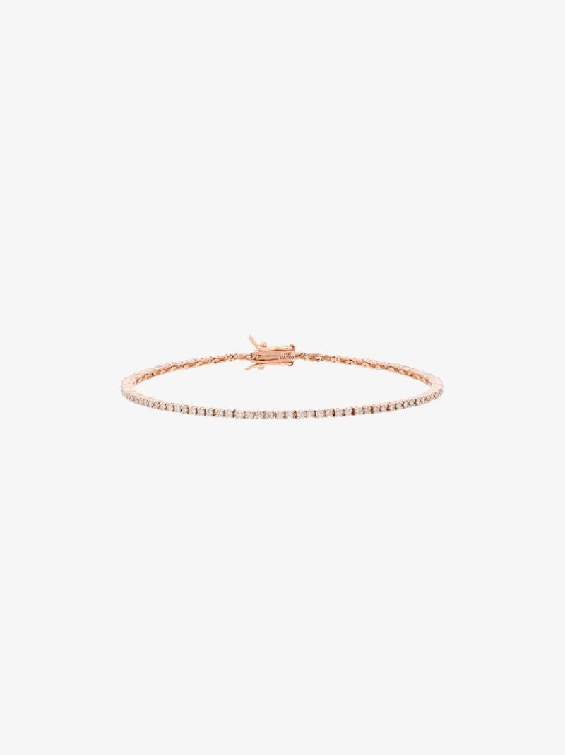 14k Rose Gold Diamond Tennis Bracelet