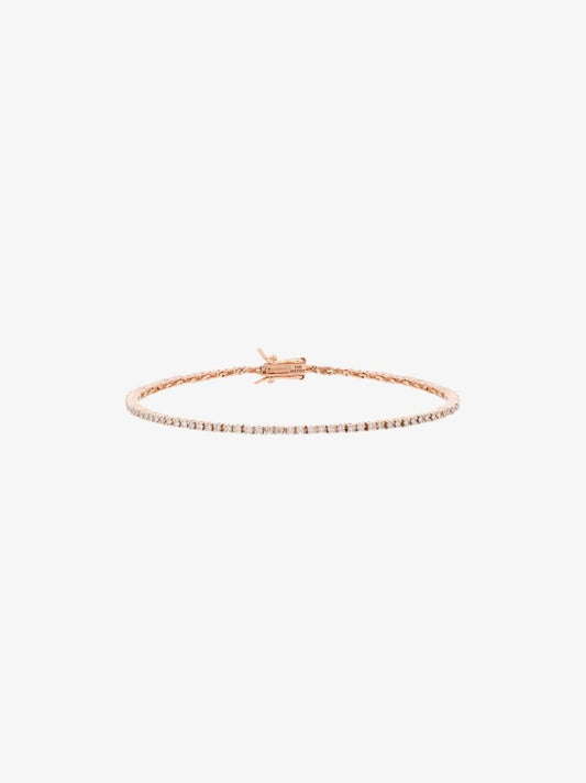 14k Rose Gold Diamond Tennis Bracelet