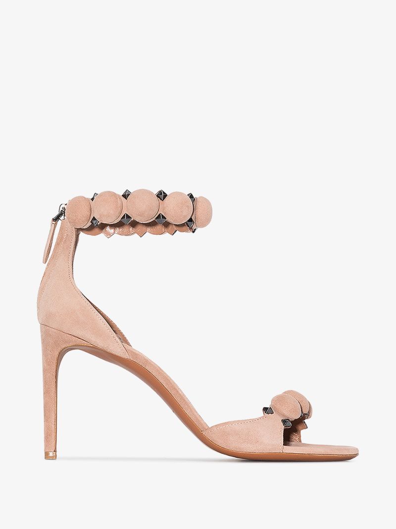 Pink Bombe 90 Suede Sandals