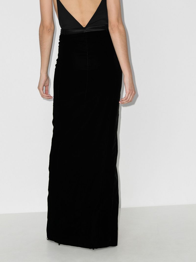 Black Velvet Maxi Skirt